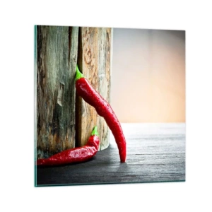 Schilderen op glas - Red hot chili peppers - 70x70 cm