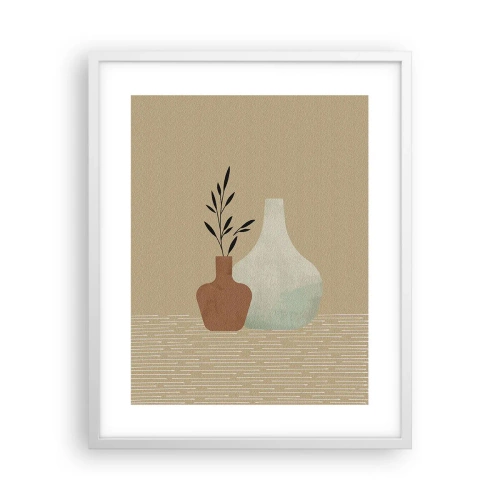 Poster in een witte lijst - De vaas en zijn idee - 40x50 cm