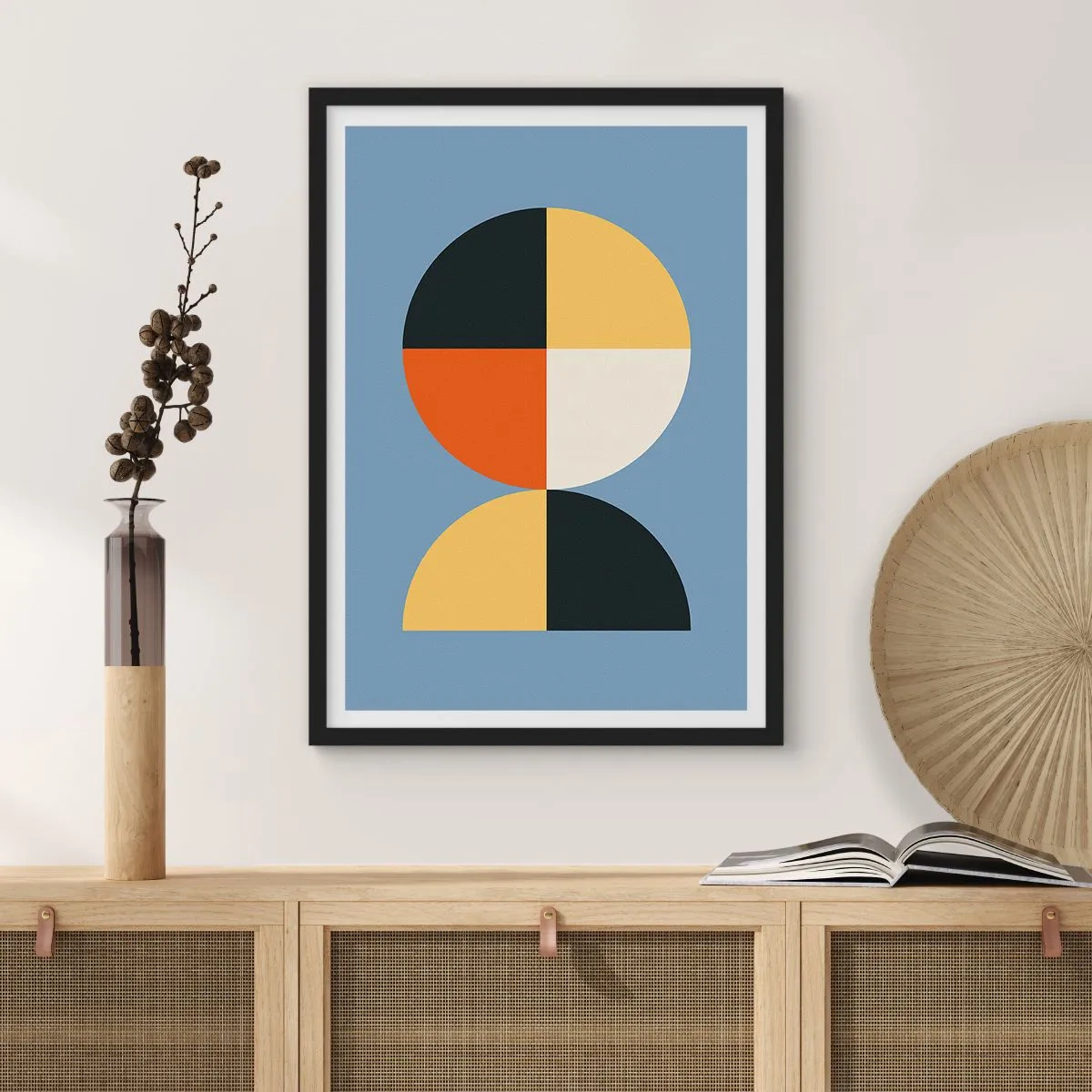 Poster in een zwarte lijst - Kijk en tel - 40x50 cm