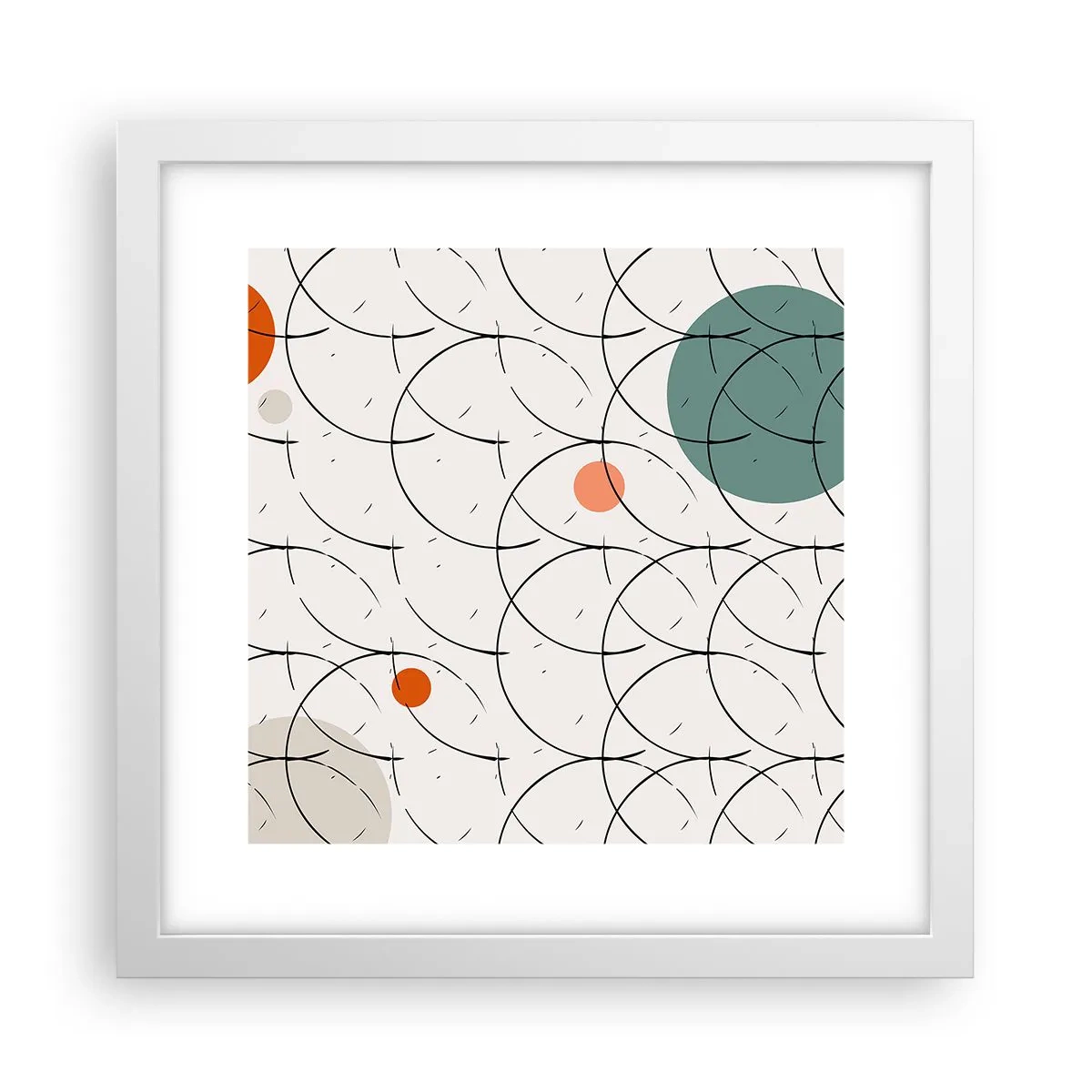 Poster in een witte lijst - In de pop-art-sfeer - 30x30 cm