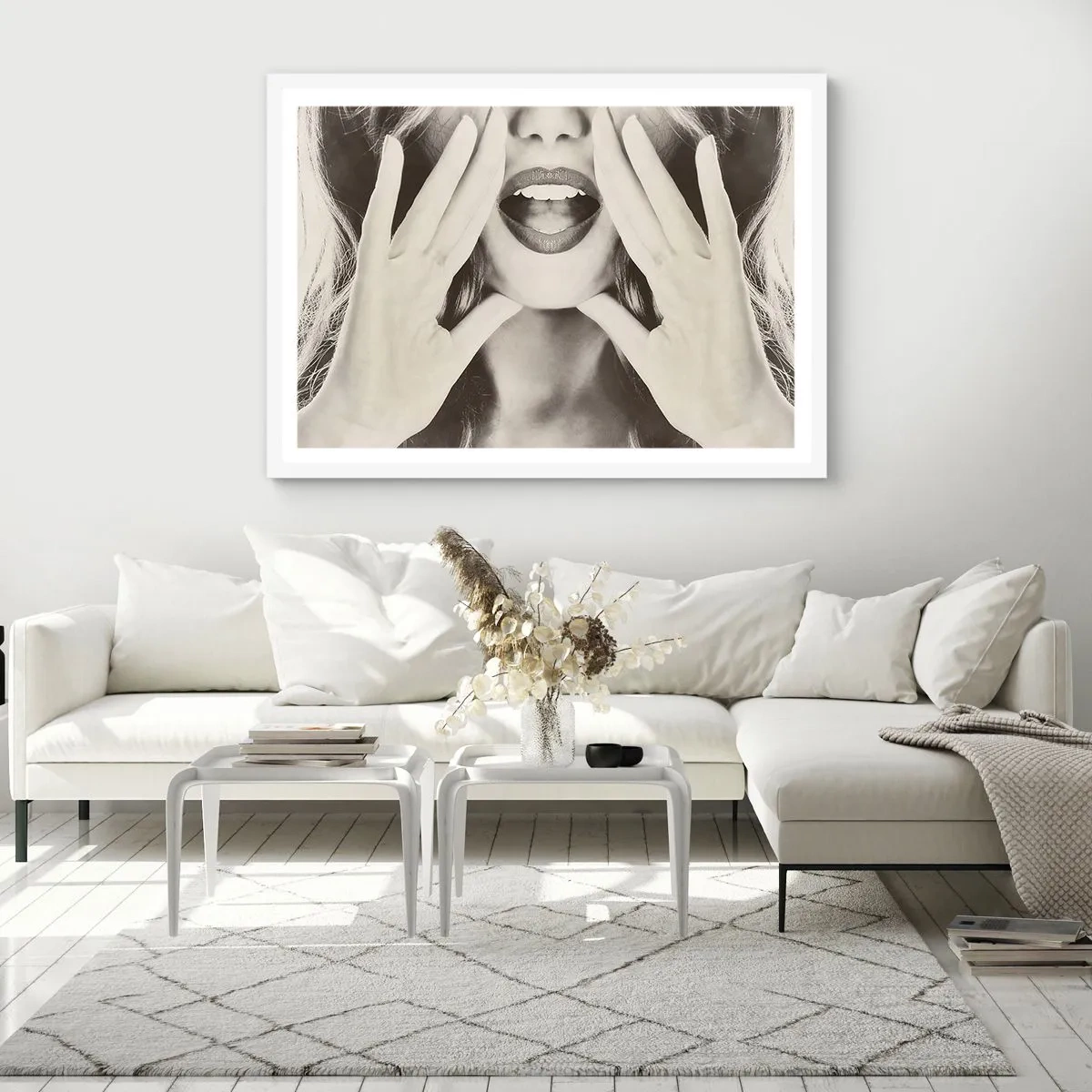 Poster in een witte lijst - Ik kom al! - 40x30 cm