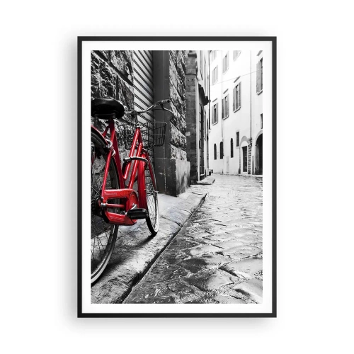 Poster in een zwarte lijst - Echte schoonheid verveelt niet - 70x100 cm