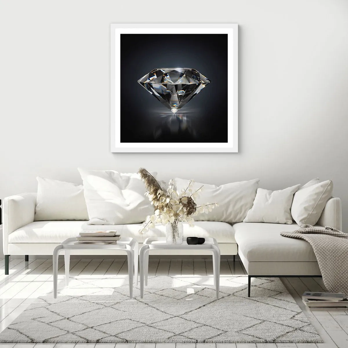 Poster in een witte lijst - Beste vriendinnen - 50x50 cm