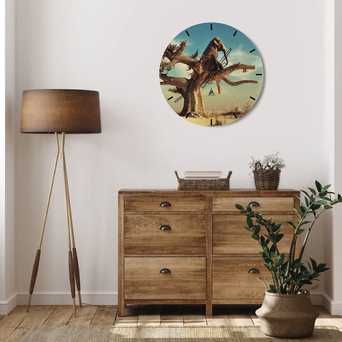 Wandklok - Klok - Een nieuw gezichtspunt - 30x30 cm