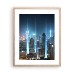 Een poster in een licht eiken lijst - Op z'n Berlijns naar de hemel - 40x50 cm