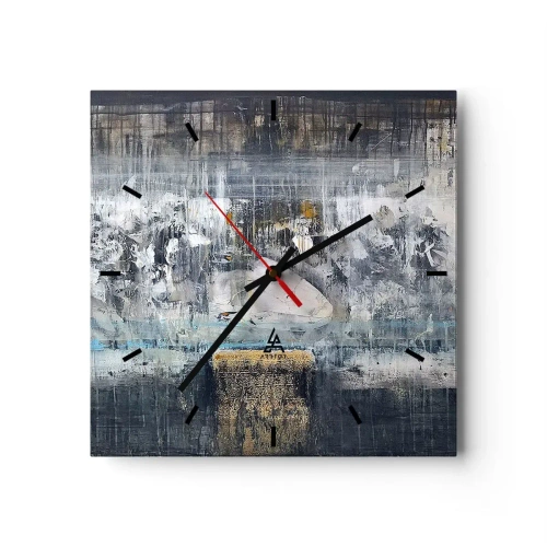 Wandklok - Klok - Als op ijs, als zo moeizaam - 30x30 cm