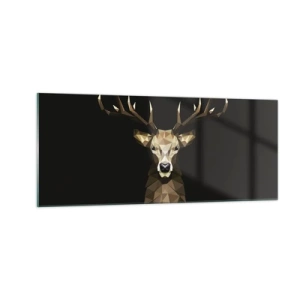 Schilderen op glas - Kubistische herten - 100x40 cm