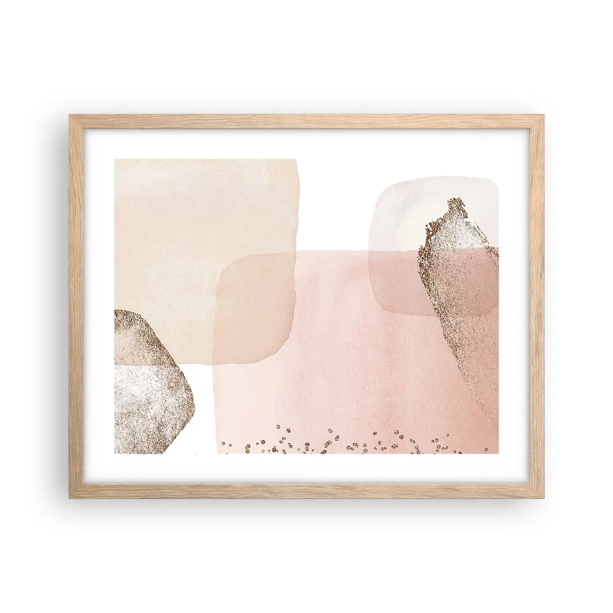 Een poster in een licht eiken lijst - Een blik door kleur - 50x40 cm