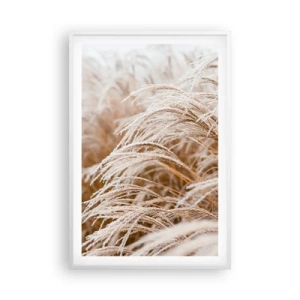 Poster in een witte lijst - Buig je neer voor de herfstzon - 61x91 cm