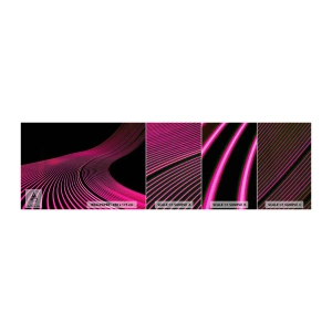 Fotobehang Monster Premium Canvas - Avenue van licht - Lijnen, Modern, Neon - 100x30 cm