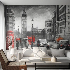Fotobehang op maat Premium Sand - Helemaal geen grijze stad - Londen, Stad, Architectuur