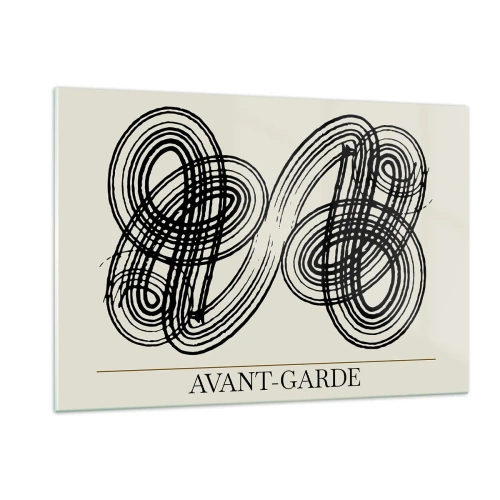 Schilderen op glas - Het kwam er spontaan uit - 120x80 cm