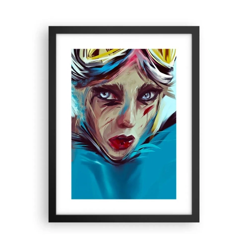 Poster in een zwarte lijst - Straatvechter - 30x40 cm