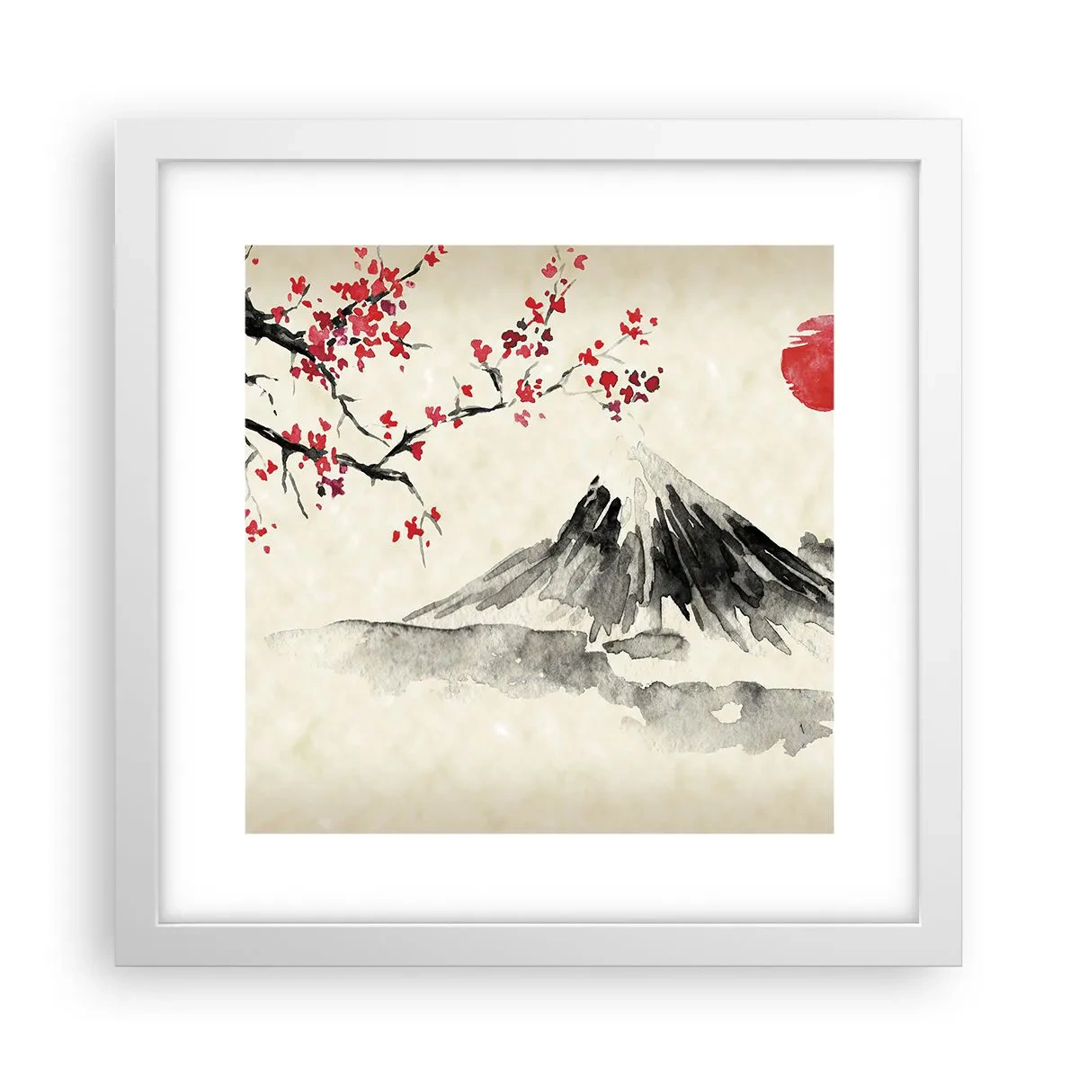 Poster in een witte lijst - Houd van Japan - 30x30 cm