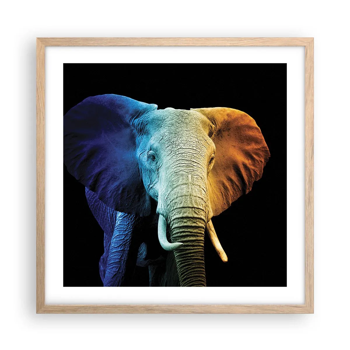 Een poster in een licht eiken lijst - Excentriek, niet raar - 50x50 cm