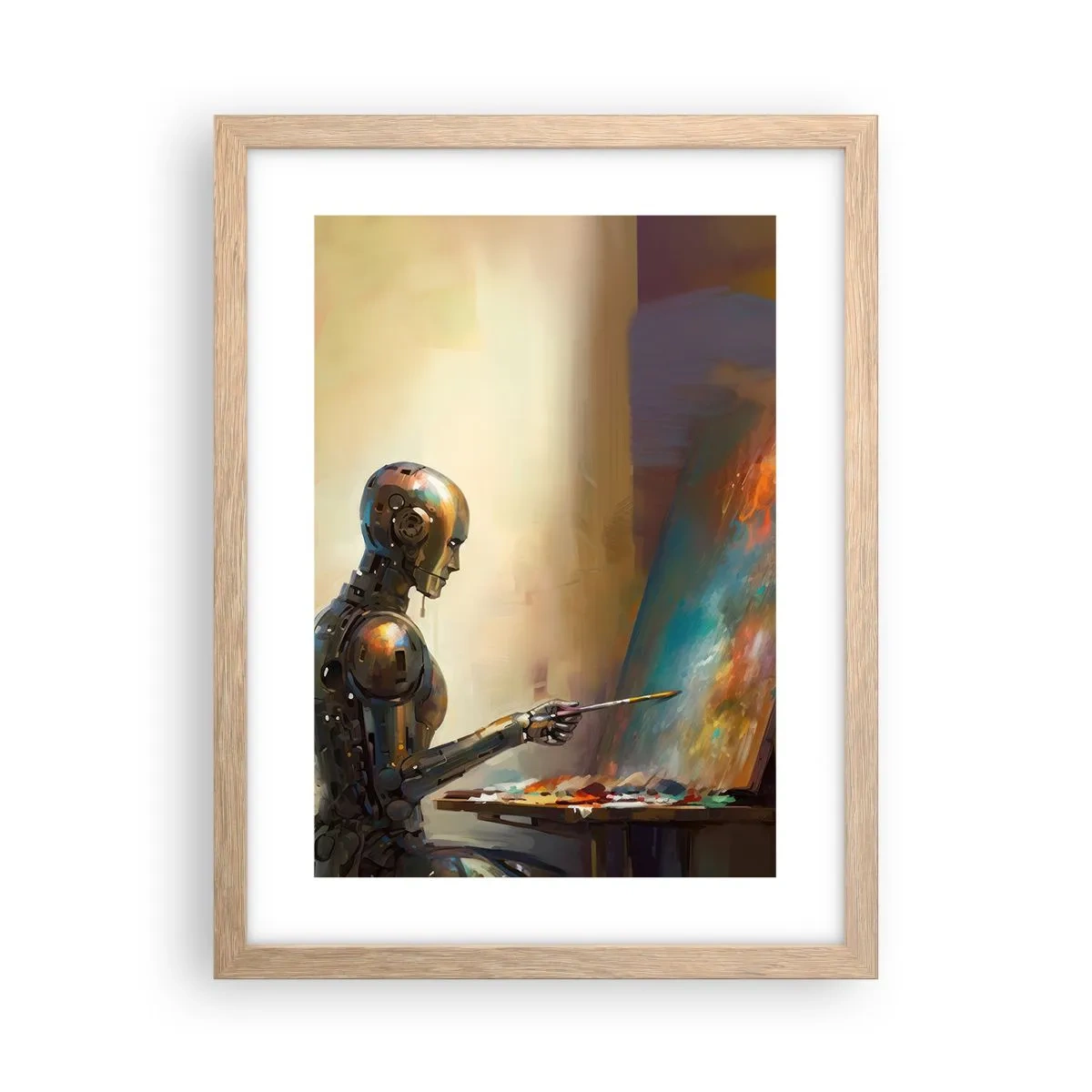 Een poster in een licht eiken lijst - De kunst van de toekomst - 30x40 cm