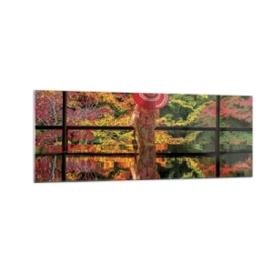 Schilderen op glas - In de tempel van de natuur - 140x50 cm