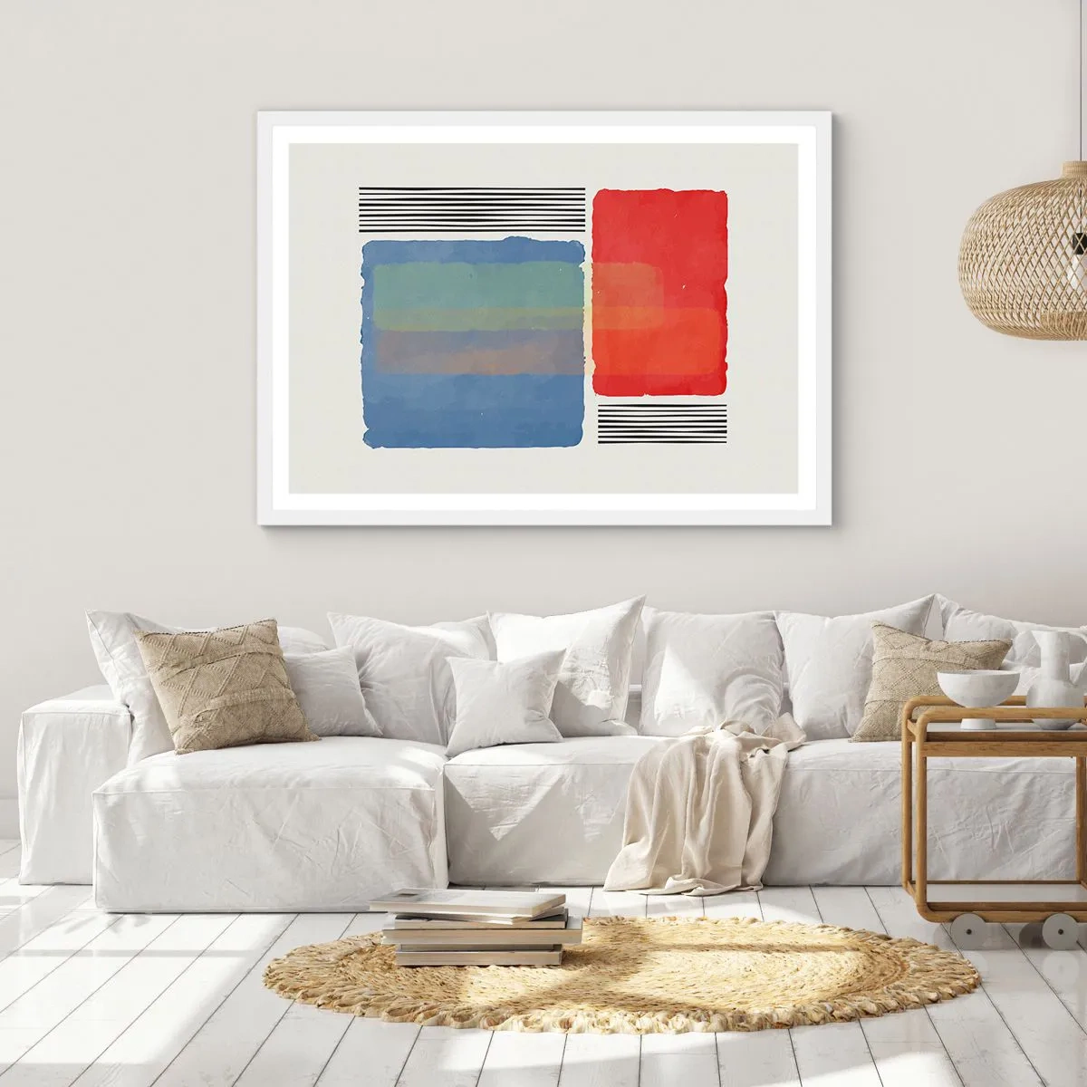 Poster in een witte lijst - De geest en de letter van de geometrie - 91x61 cm