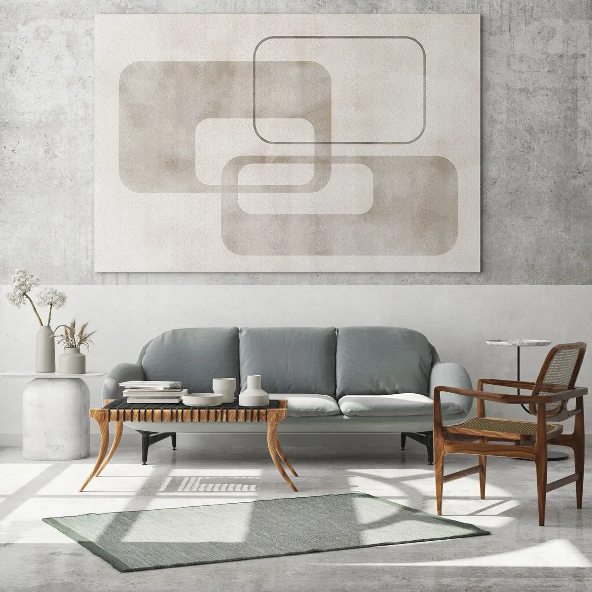 Schilderen op glas - Geometrische voeg - 120x80 cm