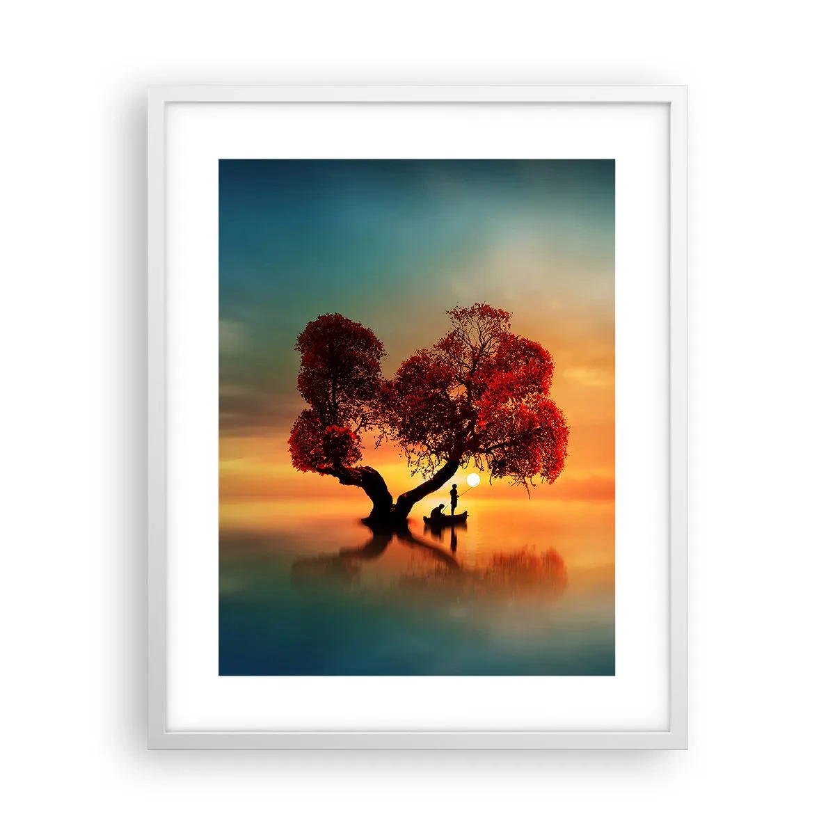 Poster in een witte lijst - Afstanders en de stilte van de wereldlozen - 40x50 cm