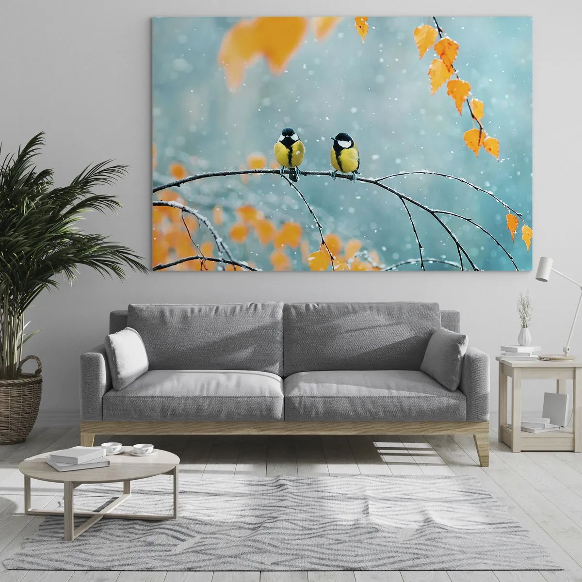 Schilderen op glas - Vogelroddel - 100x70 cm