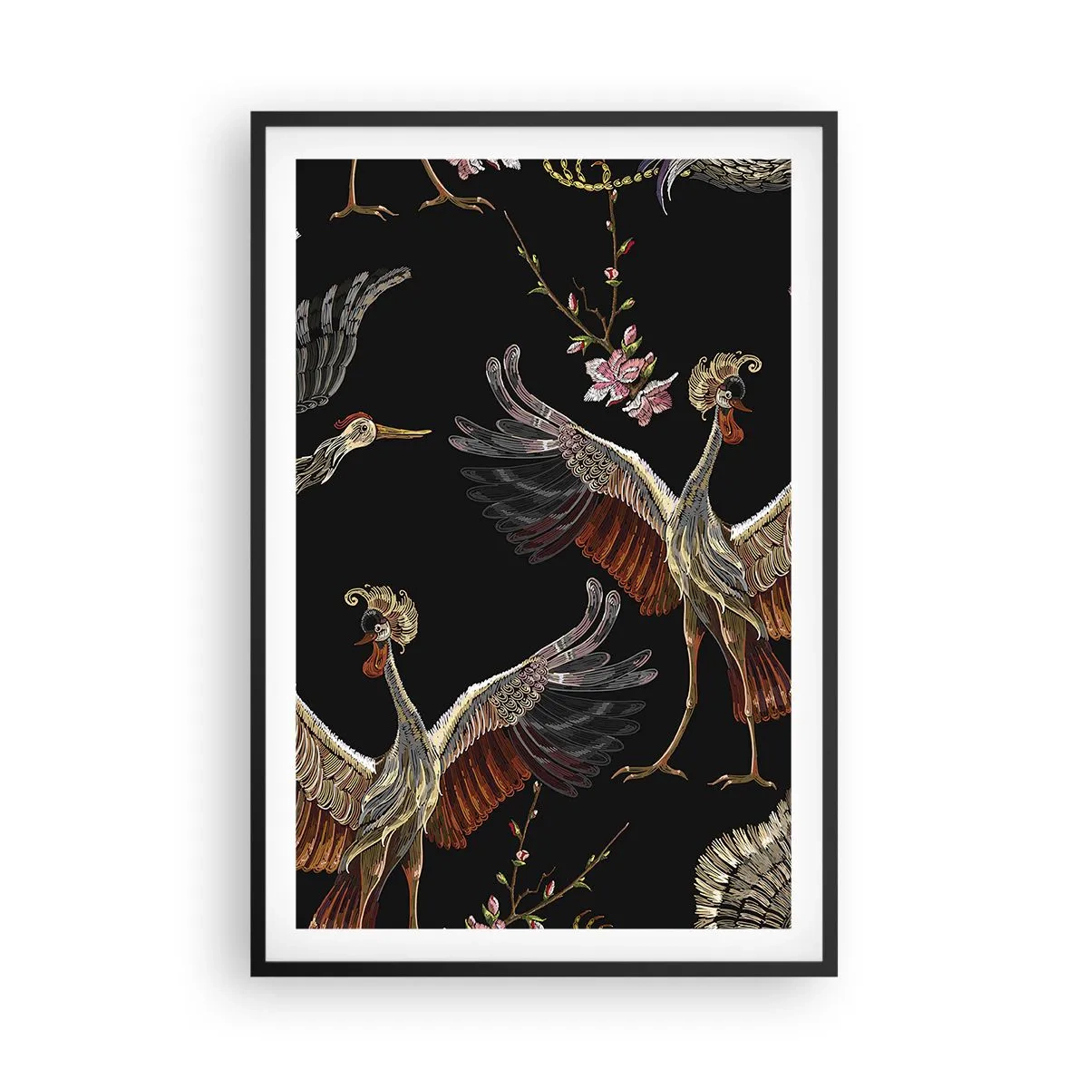 Poster in een zwarte lijst - Een sprookjesvogel - 61x91 cm