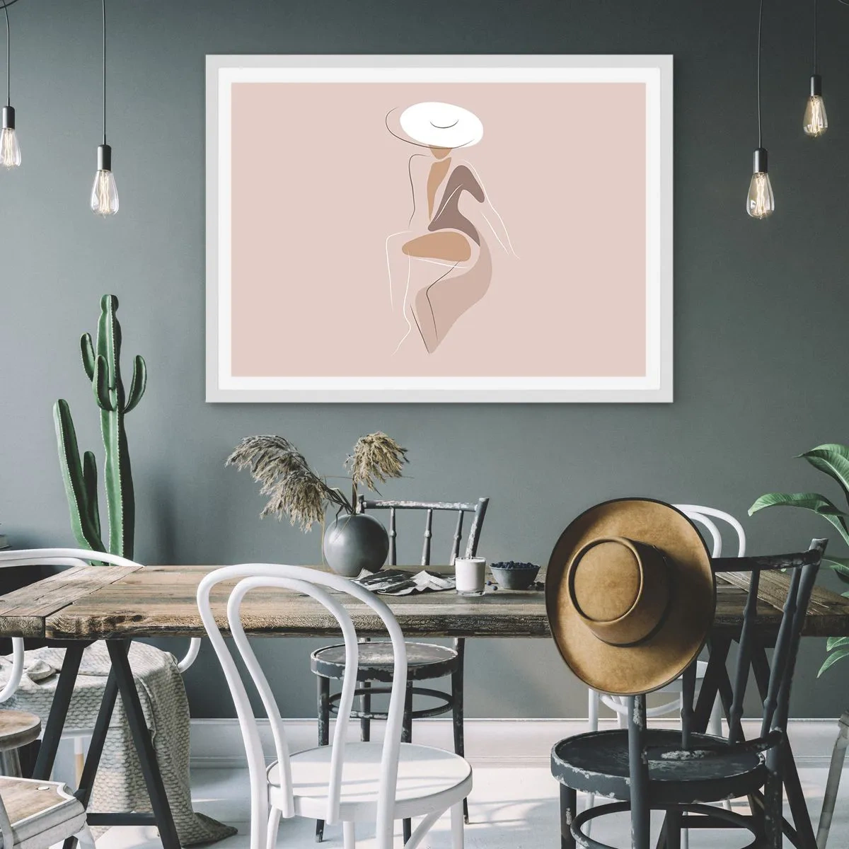 Poster in een witte lijst - Een dame zijn - 40x30 cm