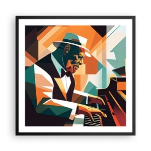 Poster in een zwarte lijst - Al die jazz - 60x60 cm