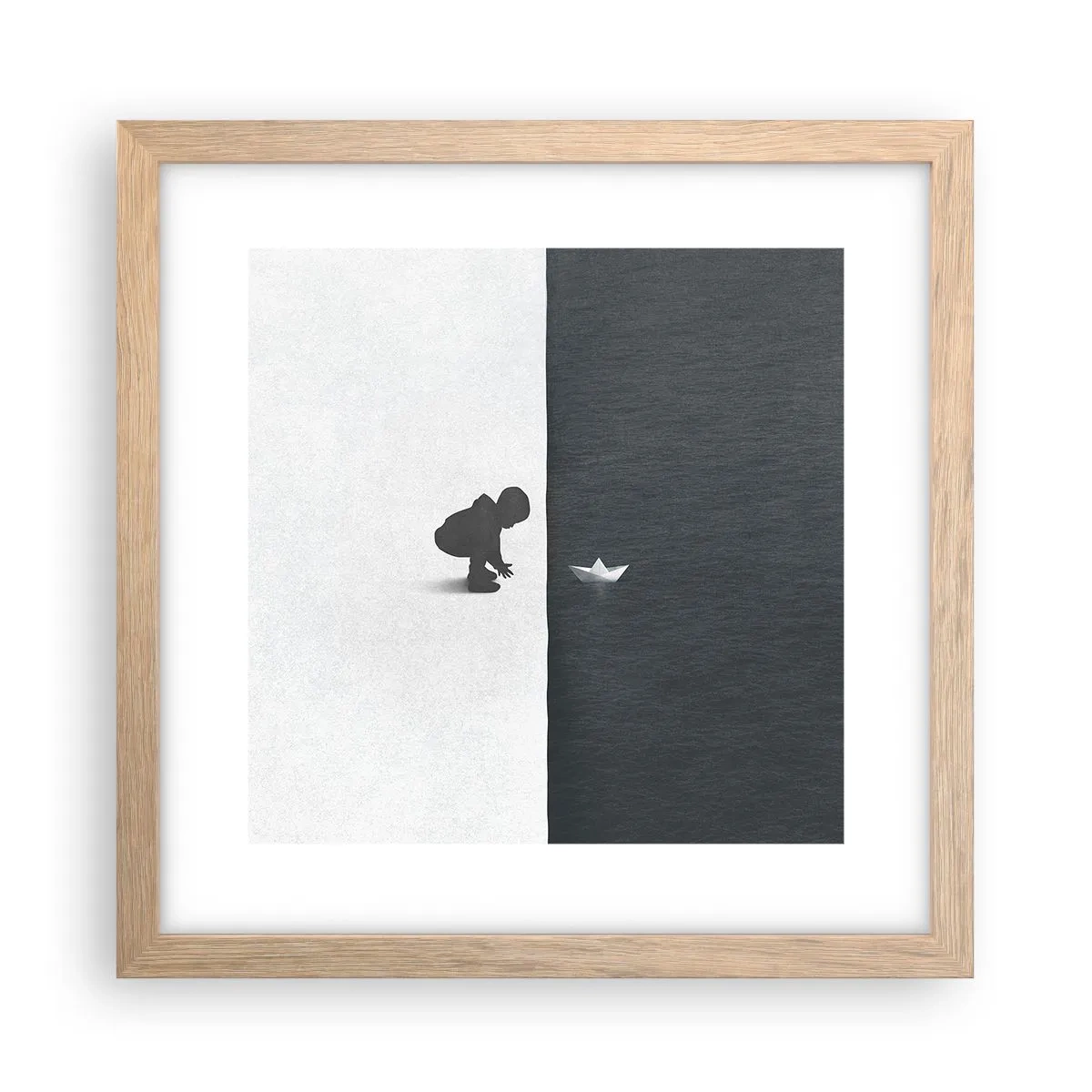 Een poster in een licht eiken lijst - Geweldige expeditie - 30x30 cm