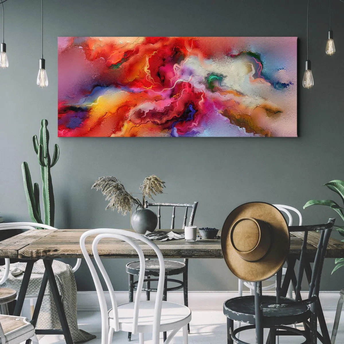 Schilderen op canvas - Hoe vang je dromen - rook - 140x50 cm