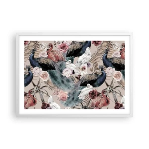 Poster in een witte lijst - In de paleistuin - 70x50 cm