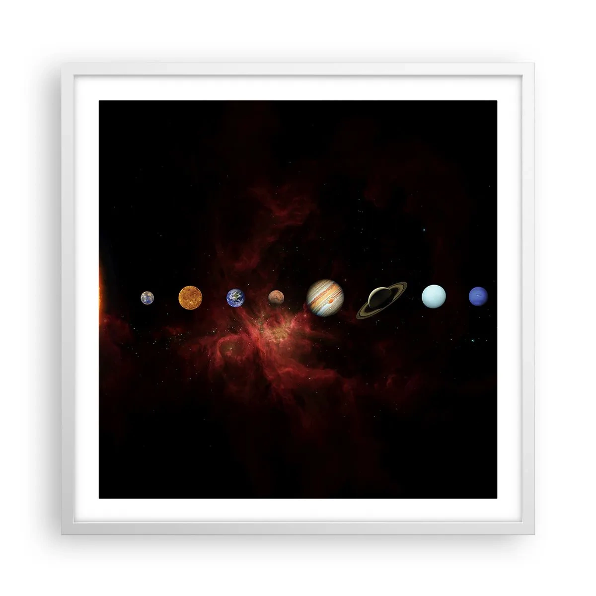 Poster in een witte lijst - Onze buurt - 60x60 cm