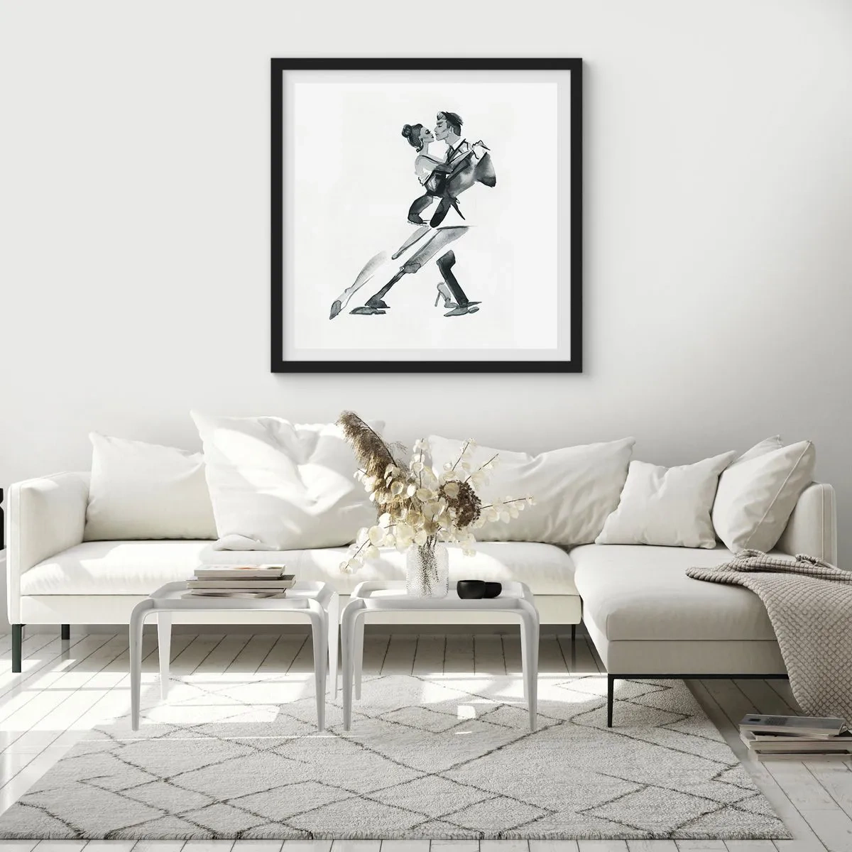 Poster in een zwarte lijst - In één slag - 40x40 cm