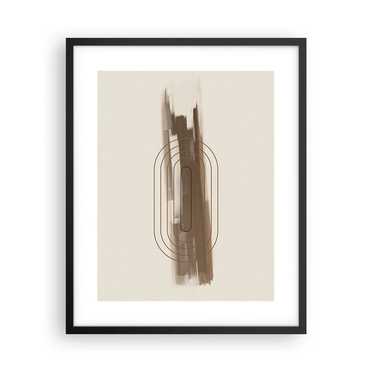 Poster in een zwarte lijst - Een briesje grijs - 40x50 cm