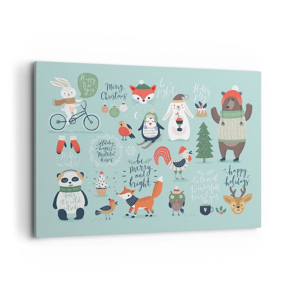 Schilderen op canvas - Moge het altijd kerst zijn! - 100x70 cm