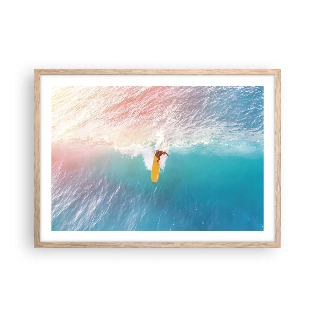 Een poster in een licht eiken lijst - De oceaanruiter - 70x50 cm