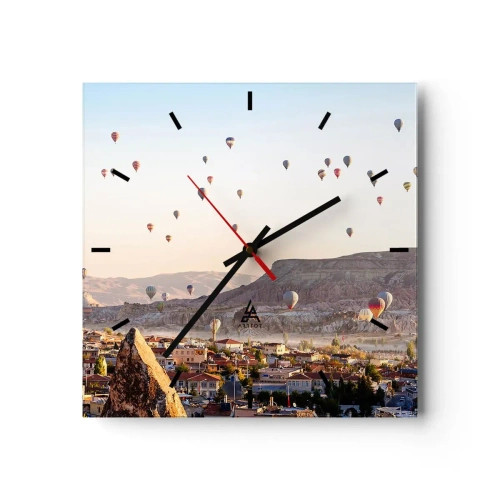 Wandklok - Klok - Als schepen in de lucht - 40x40 cm