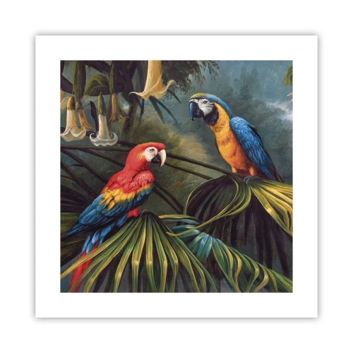 Poster - Romantiek in de tropen - 40x40 cm