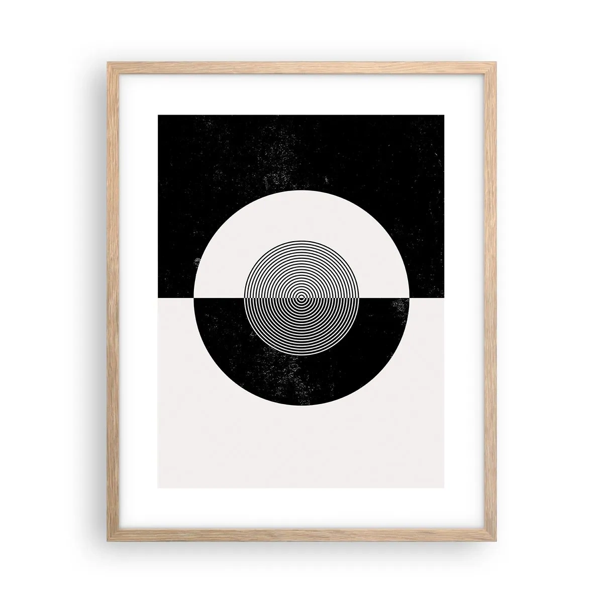Een poster in een licht eiken lijst - Harmonie in zwart-wit - 40x50 cm