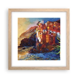 Een poster in een licht eiken lijst - Italiaanse sfeer - 30x30 cm