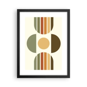 Poster in een zwarte lijst - In aardetinten - 30x40 cm