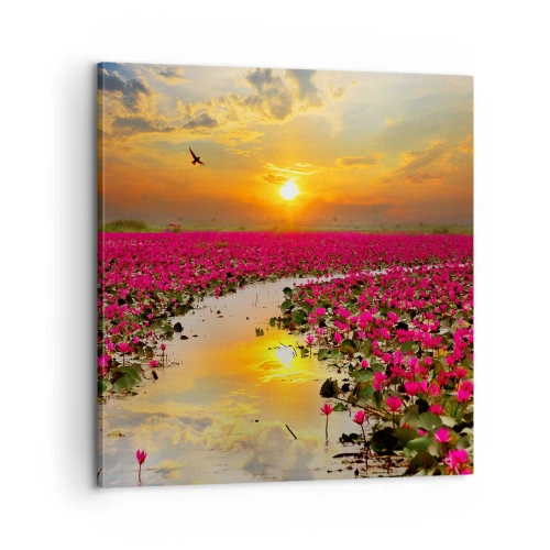 Schilderen op canvas - Het geheime leven van het meer - 60x60 cm