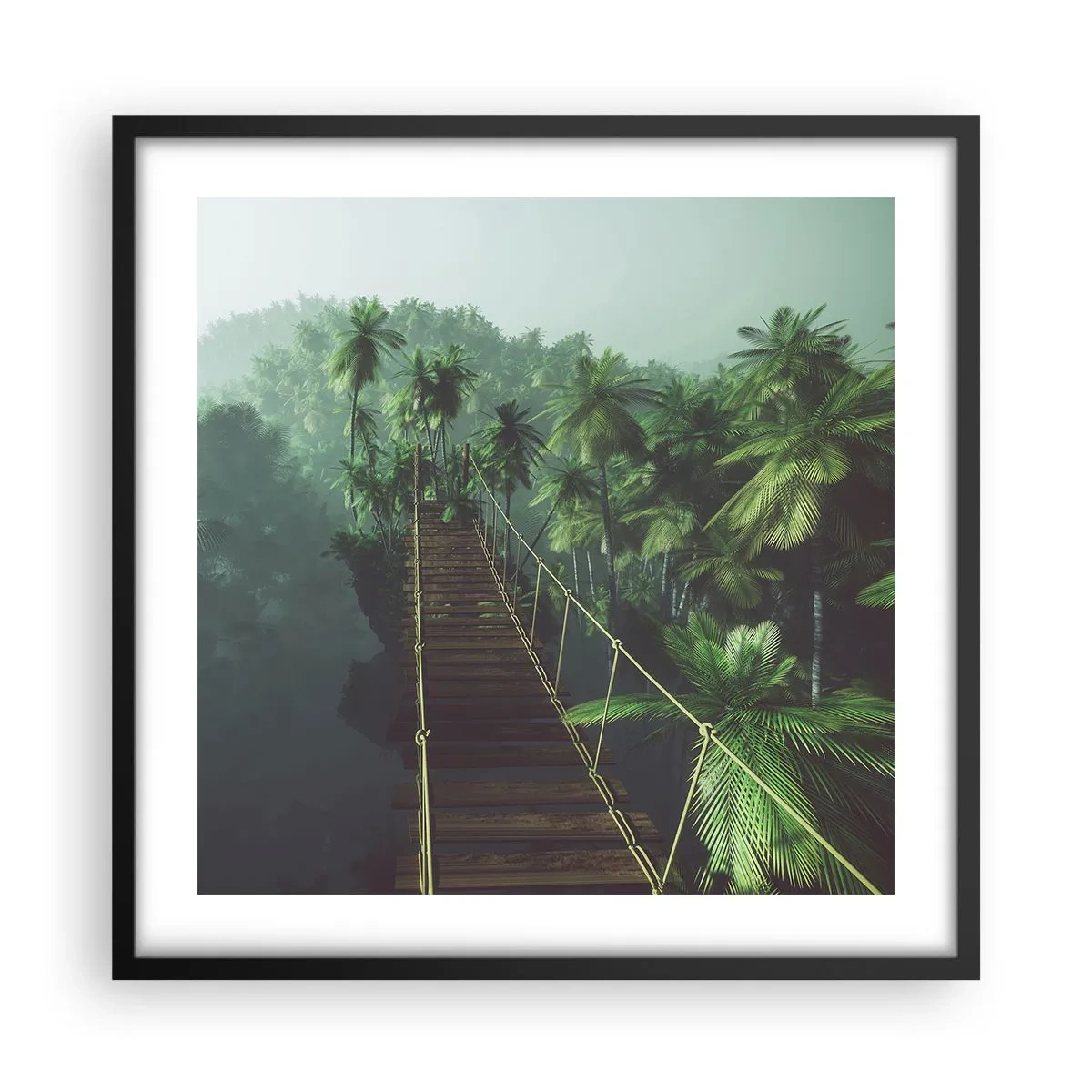 Poster in een zwarte lijst - Over de branding van groen - 50x50 cm