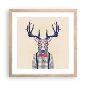 Een poster in een licht eiken lijst - Een grappig extravaganza - 40x40 cm