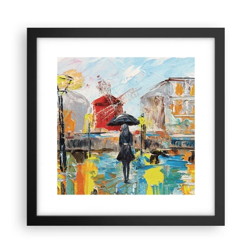 Poster in een zwarte lijst - Parijse legendes - 30x30 cm