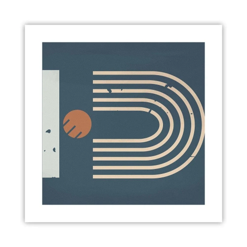 Poster - Geometrie op de granaatappel - 40x40 cm