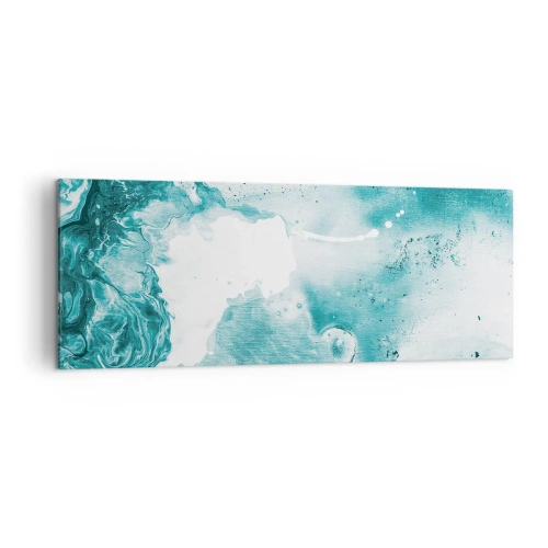 Schilderen op canvas - Moerast van blauw - 140x50 cm