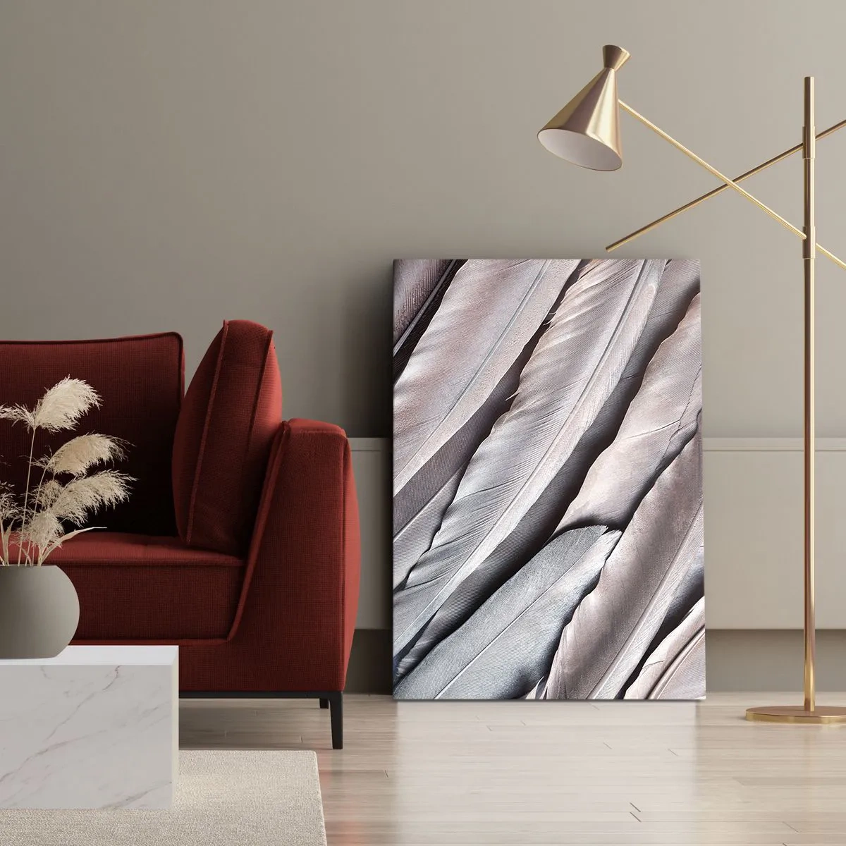 Schilderen op canvas - In roze zilver - 80x120 cm