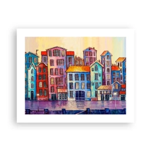 Poster - Een stad als uit een sprookje - 50x40 cm