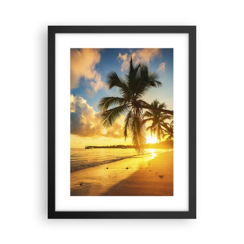 Poster in een zwarte lijst - Caribische droom - 30x40 cm